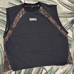 YoungLA Stellar Cut-Off Tank Top Shirt Camo Black Men’s Size X-Large